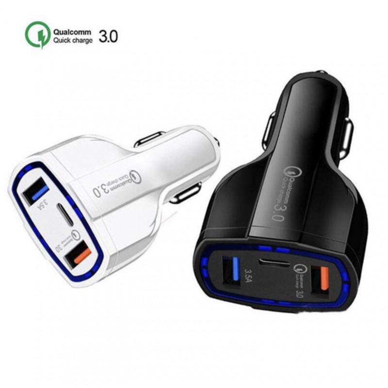 Chargeur Auto - 2 usb + Type-C